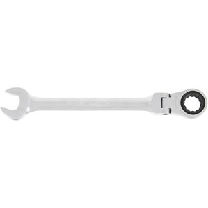 Flex Head Ratchet Combination Wrench - 010-LXDA322 - 43/64", Chrome Vanadium, Fully Polished