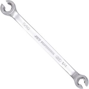 SAE Flare Nut Wrench - 010-LXDA453 - 1/4 x 5/16", Polished, Chrome Vanadium, Open End