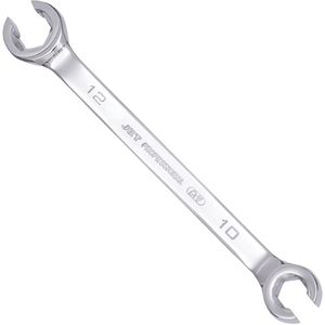 Metric Flare Nut Wrench - 010-LXDA458 - 10 x 12 mm, Polished, Chrome Vanadium, Open End
