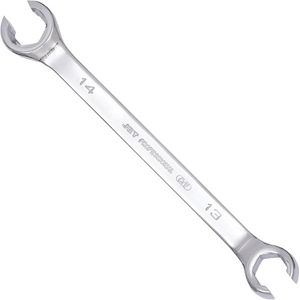 Metric Flare Nut Wrench - 010-LXDA459 - 13 x 14 mm, Polished, Chrome Vanadium, Open End