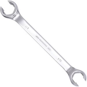 Metric Flare Nut Wrench - 010-LXDA452 - 19 x 21 mm, Polished, Chrome Vanadium, Open End