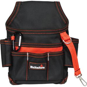 Maintenance/Electrician's Pouch - Ballistic Polyester, Black/Red, 7, Tool Holder, 2.7", 11.4", 8.5"