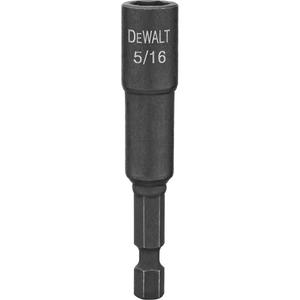 Impact Ready Magnetic Nut Driver - Hex, 5/16", 1/4", 2-9/16", Steel, SAE, Black Oxide, Magnesium Phosphate