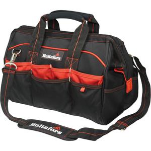 16" Tradesman's Tool Bag - Black/Red, Ballistic Polyester