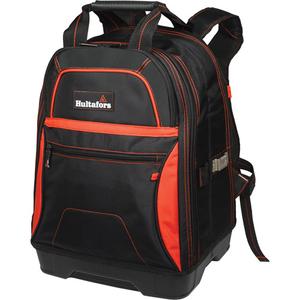 Molded Base Bottom Tool Backpack - Black/Red, Ballistic/Polyester