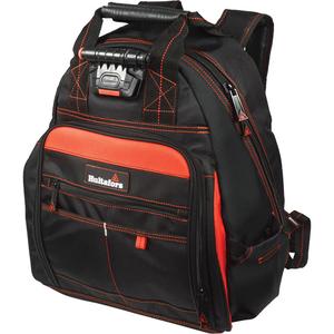 Lighted Tool Backpack - Black/Red, Ballistic/Polyester, (2) AAA Batteries
