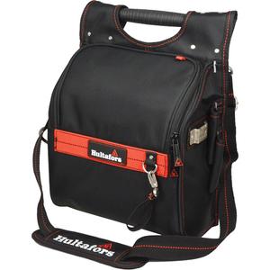 Zippered Professional Electrician's Tool Pouch - Black/Red, Ballistic Polyester, 19