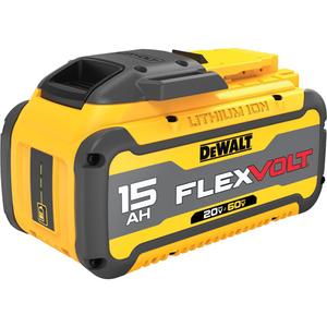 Flexvolt® Max* Battery - 20 V/60 V, 15 Ah, Lithium-Ion, 20V MAX*, 60V MAX* and 120V MAX* tools and all 20V MAX* chargers, 2 hrs.