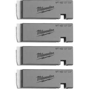 NPT Universal Pipe Threading Dies - High Speed for Stainless Steel, 1/2"-3/4", NPT Pipe Threading Die Head with Micro-Adjust (49-16-5100)