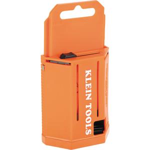 Utility Blade Dispenser with Blades - Single, (1) Plastic dispenser; (50) Utility knife blades, 2.4", 0.024", Steel