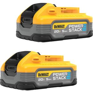 POWERSTACK™ Battery 2-Pack - 20 V, 5 Ah, Lithium-Ion, 1.5 Hours, 2, 2.2", 5.2"