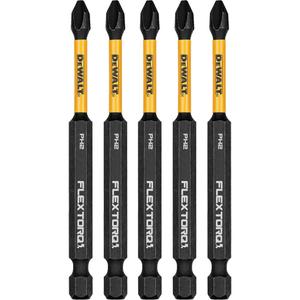 5-Piece FLEXTORQ® Impact Screwdriving Bits - Phillips, 1/4", #2, 3-1/2", 5