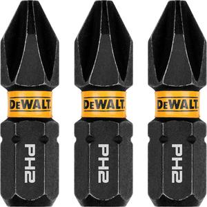 3-Piece FLEXTORQ® Impact Screwdriving Bits - Phillips, 1/4", #2, 1", 3