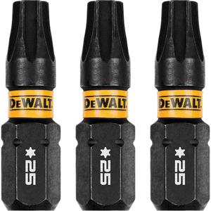 3-Piece FLEXTORQ® Impact Screwdriving Bits - Torx, 1/4", T-25, 1", 3