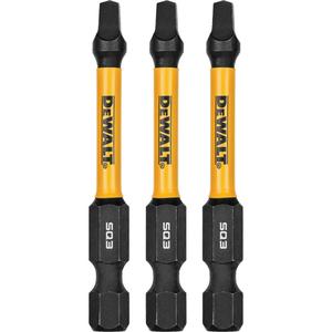3-Piece FLEXTORQ® Impact Screwdriving Bits - Square, 1/4", #3, 2-1/4", 3