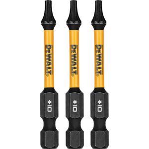 3-Piece FLEXTORQ® Impact Screwdriving Bits - Torx, 1/4", T-10, 2-1/4", 3