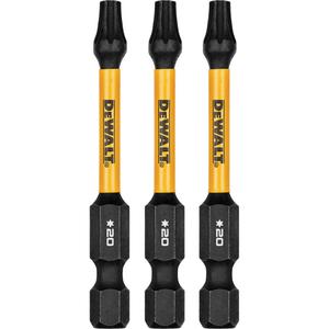 3-Piece FLEXTORQ® Impact Screwdriving Bits - Torx, 1/4", T-20, 2-1/4", 3