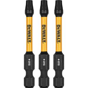 3-Piece FLEXTORQ® Impact Screwdriving Bits - Torx, 1/4", T-25, 2-1/4", 3