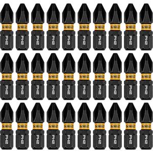 30-Piece FLEXTORQ® Impact Driver Bit Set - Phillips, 1/4", #2, 1", Shock-Resistant Tool Steel, Hex