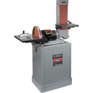 Belt & Disc Sander - 17-1/2", 36", 54-1/2", 6" W x 48" L, 12", 1066 SFPM, 1725 RPM, 1035 Amp, 120 V