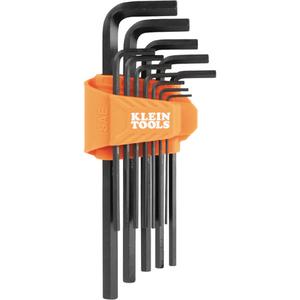 L-Style Long Hex Key Set - 12, Imperial, 1/16''; 5/64''; 3/32''; 7/64''; 1/8''; 9/64''; 5/32''; 3/16''; 7/32''; 1/4''; 5/16''; 3/8''; Caddy, Black Phosphate