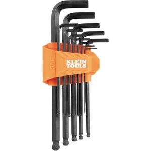 L-Style Ball-End Hex Key Wrench Set - 12, Imperial, 1/16''; 5/64''; 3/32''; 7/64''; 1/8''; 9/64''; 5/32''; 3/16''; 7/32''; 1/4''; 5/16''; 3/8''