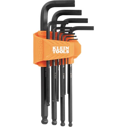 L-Style Long Ball-End Hex Key Set - 10, Metric, 1.5; 2; 2.5; 3; 4; 5; 6; 7; 8; 10 mm