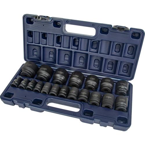 SAE Socket Set - 1/2", Impact, Standard, 19, 6, 3/8"; 7/16"; 1/2"; 9/16"; 5/8"; 11/16"; 3/4"; 13/16"; 7/8"; 15/16"; 1"; 1-1/16"; 1-1/8"; 1-3/16"; 1-1/4"; 1-5/16"; 1-3/8"; 1-7/16"; 1-1/2" - Image 4