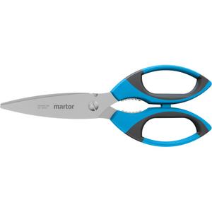 Secumaxx Safety Scissors - 2-4/5", Rings, Straight, Ambidextrous, Stainless Steel, Ergonomic, Felt, Leather, PVC, Yarn, Cord, Textiles, Foil, Paper, Plastic Strapping Bands, Up to 2-Ply Carboard & Wrapping