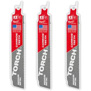 TORCH™ 3-Pack with Carbide Teeth for Medium Metal - 6", 1", 0.5", 10, Carbide, Metal