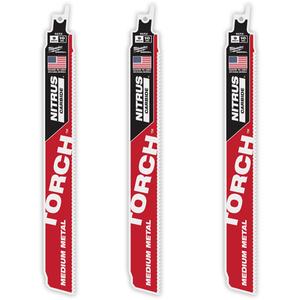 TORCH™ 3-Pack with NITRUS CARBIDE™ Teeth for Medium Metal - 9", 1", 0.5", 10, Carbide, Metal