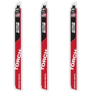 TORCH™ 3-Pack with NITRUS CARBIDE™ Teeth for Medium Metal - 12", 1", 0.5", 10, Carbide, Metal