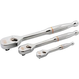 1/4", 3/8" & 1/2" Drive 120XP™ Full Polish Teardrop Ratchet Set - 3, Imperial, Ratchet