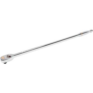 120XP™ Full Polish Chrome Extra Long Handle Teardrop Ratchet - 24", 1/2", Ergonomic