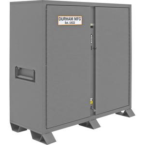 Jobsite Storage Cabinet - Grey, 60-1/16", 26-7/8", 60-3/4", Steel, 47.5 Cubic Feet, 14, 6, 500 lbs., 29-27/32" x 19-5/16"