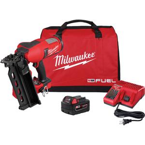 Fuel™ Duplex Nailer Kit - 18 V, Lithium-Ion, (1) M18 FUEL™ Duplex Nailer; (1) M18™ REDLITHIUM™ XC5.0 Extended Capacity Battery Pack; (1) M18™ & M12™ Multi-Voltage Charger; (1) Contractor Bag, Framing