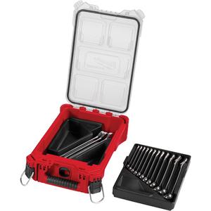Wrench Set with PackOut™ Compact Organizer - 15, Metric, Combination, (1) 8mm Metric Combination Wrench; (1) 9mm Metric Combination Wrench; (1) 10mm Metric Combination Wrench; (1) 11mm Metric Combination Wrench; (1) 12mm Metric Combination Wrench; (1) 13mm Metric Combination Wrench; (1) 14mm Metric Combination Wrench; (1) 15mm Metric Combination Wrench; (1) 16mm Metric Combination Wrench; (1) 17mm Metric Combination Wrench; (1) 18mm Metric Combination Wrench; (1) 19mm Metric Combination Wrench; (1) 20mm Metric Combination Wrench; (1) 21mm Metric Combination Wrench; (1) 22mm Metric Combination Wrench