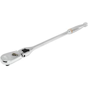 90-Tooth Locking Flex Head Teardrop Ratchet - 16-9/10", 1/2", Ergonomic, B107.10, ANSI, Full Lifetime, 90, 4°