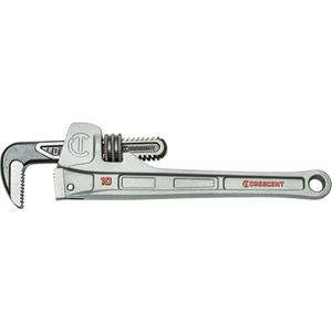 Slim Jaw Pipe Wrench - Aluminum, 10", 1-9/10", None, Powder Coated, US Federal, Full Lifetime, 0.341", 0.389"