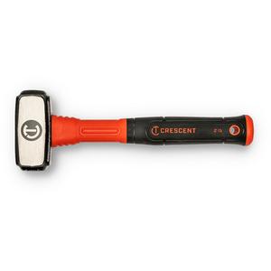 Drilling Hammer - 2 lbs., Plain/Checkered, Cushion/Fibreglass, 4", Drilling, ASME, Lacquer, Fiberglass with Grip