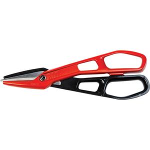 Lightweight Aluminum Tinner Snips - 3", 12-4/5", Rings, Rawhide & Black, Straight, Polished, Aluminum, Light Steel, Vinyl