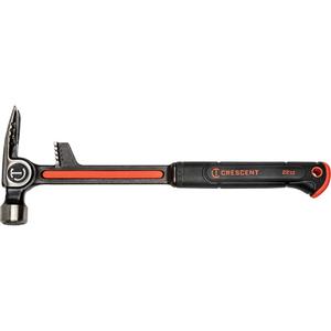 Demo Hammer - 22 oz., Checkered/Polished, Solid Steel, 16", Ripping Claw, Lacquer, Alloy Steel with Grip, Full Lifetime