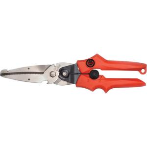 Multi-Purpose Cutter - 3", 11", Straight, Orange, Straight, Single Material Non-Slip, HVAC, Home Repair, Paper, Cardboard, Cloth, Leather, Full Lifetime, High Carbon Steel