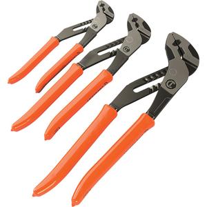 Z2™ K9™ Straight Jaw Dipped Handle Tongue & Groove Plier Set - 3, 10" Z2 K9™ Straight Jaw Dipped Handle Tongue & Groove Pliers; 12" Z2 K9™ Straight Jaw Dipped Handle Tongue & Groove Pliers; 8" Z2 K9™ Straight Jaw Dipped Handle Tongue & Groove Pliers