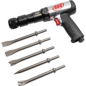 5-Piece Heavy-Duty Air Hammer with Chisel Set - 2.66 CFM, 1/4" NPT, 109, 2600, 3/4" x 3" (19mm x 76mm), 2 Years, Trigger, 8.67", 5.4 m/s2