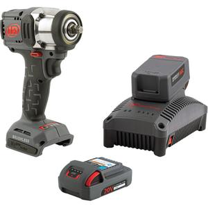Compact Cordless Impact Driver Kit - 20 V, 3/8", Lithium-Ion, 725-2800, 300 ft-lbs, Tool, Battery & Charger, 5.2", 2.55", 8.31", 1-Year Tool, 2-Year Battery, 3-Year Charger