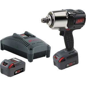 Cordless Impact Wrench Kit with Friction Ring Thru-Hole - 20 V, 3/4", Lithium-Ion, 1350, 2000 ft-lbs, Tool, Battery & Charger, 8.77", 3.82", 10", 1-Year Tool, 2-Year Battery, 3-Year Charger