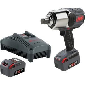 Cordless Impact Wrench Kit with Friction Ring Thru-Hole - 20 V, 1", Lithium-Ion, 1350, 2000 ft-lbs, Tool, Battery & Charger, 8.77", 3.82", 10", 1-Year Tool, 2-Year Battery, 3-Year Charger