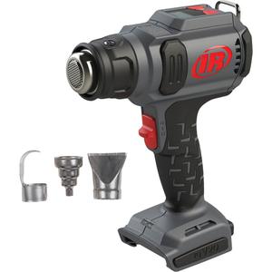 Cordless Heat Gun (Tool Only) - (3) Nozzles (Flat, Reflector, Concentrator), 6.89", 3.15", 8.66"