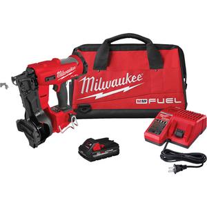 M18 FUEL™ Coil Roofing Nailer Kit - 18 V, Lithium-Ion, M18 Fuel™ Coil Roofing Nailer; Vinyl Siding Tip; M18 RedLithium™ High Output™ CP3.0 Battery; M18™ & M12™ Multi-Voltage Charger; Contractor Bag